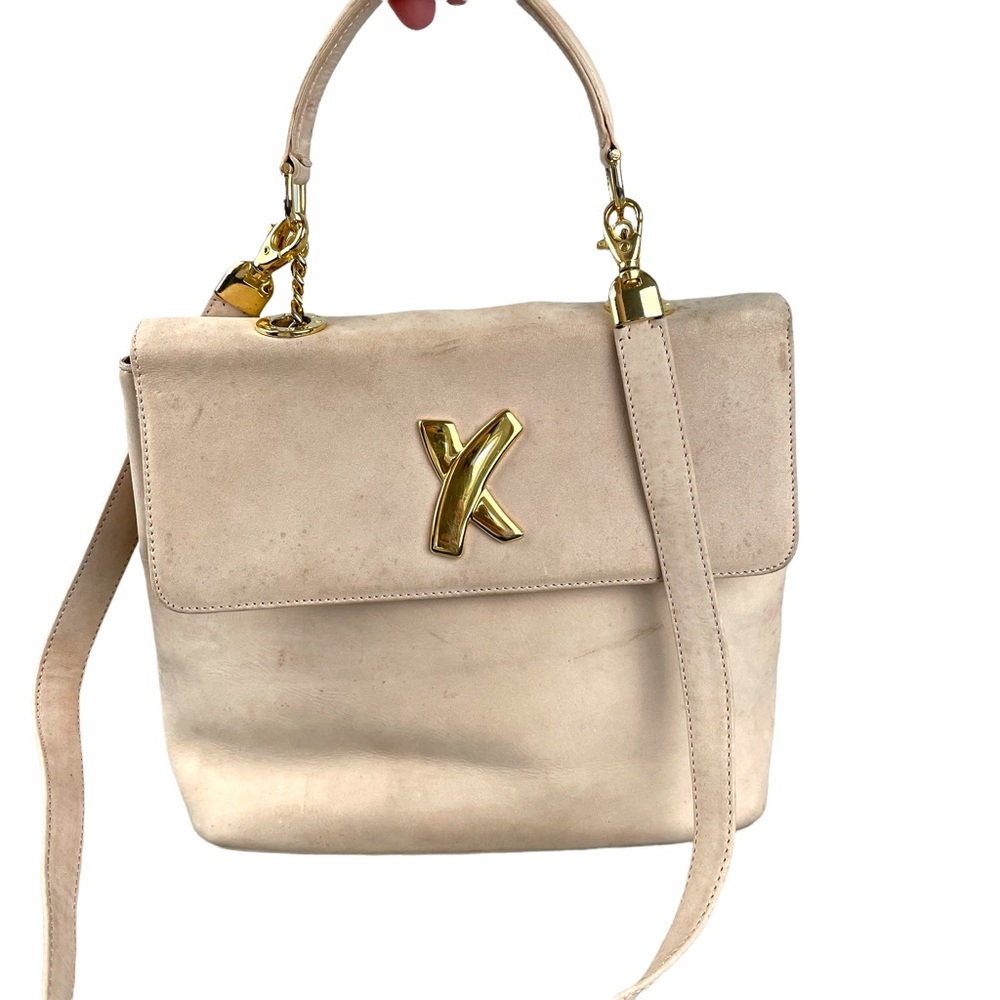Vintage Paloma Picasso Suede Handbag Shoulder Purse